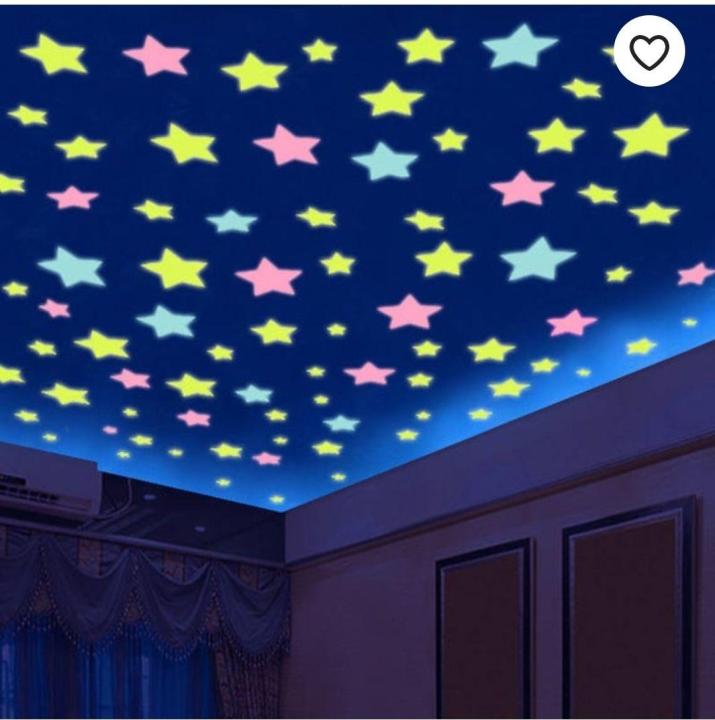 3D stars glow shine in the dark Luminous on Wall Glowing Stickers for Wall Decal Kids Room living room Home Decoration / Fluorescent Night Glowing Stars Wall Sticker