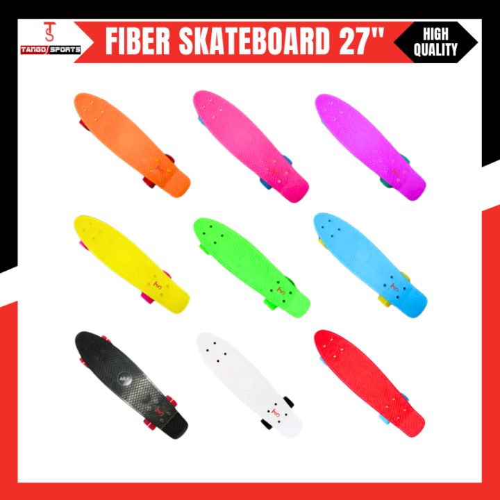 Fiber skateboard 27 inch for boys and girls skate board for kids and adults