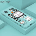 Hontinga for Redmi 9C / Redmi 10A Case Cartoon Magazine Style Side Design Back Cover Soft Square Edge Liquid Silicone Phone Cases. 