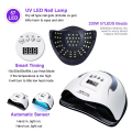 SUN X7 MAX Double Hands Max Professional UV LED Nail Lamp - 228w, 57pcs bulb Mini Size with Smart Auto Sensor, USB Plug, and LED UV Dual Light Source for Nail Art, Gel Nail Polish, and Curing.. 
