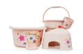 Beauty Baby Bathing Set – 5pcs Gift Bundle for Babies (Bath Bucket, Bath Mug, Soap Stand, Bath Stool, Bath Tub – Beautiful & Durable Plastic). 