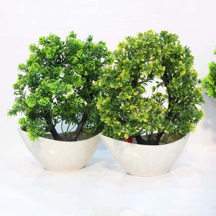 Pack of 2 Artificial Flower Decoration Piece - Green Best for home and office use