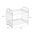 【FUN LIVE】 Ins Desktop Storage Box Makeup Storage Double-Layer Storage Shelf Desktop Storage Rack Desk Shelves Cosmetic Organizer Storage. 