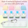 Portable Fidget Keychain Sensory DIY Miniature Keyboard Key  Novelty Finger Keycaps for Party Favors Anxiety Reduction Office Desk Kids' Play Gift Item. 