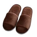 Unisex Coral Fleece Warm Open Toe Home Indoor Shoes Hotel Slippers. 