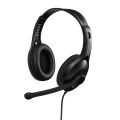 EDIFIER K800 USB Plug Adjustable Headset Student Online Lessons Headphone Stereo Bass Earphone with Microphone for PC Computer Laptop - Black. 