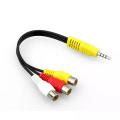 3.5mm AUX Jack Plug Male to 3 RCA Female Adapter Converter Cable. 