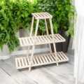 3-Tier Wooden Plant Stand Shelf Rack for Flower Pots – Durable Solid Wood, Easy Assembly (Wooden Finish). 