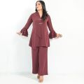 MK COUTURE Double Georgette 2 Pcs Stitched- Maroon. 