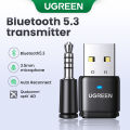 UGREEN USB Bluetooth 5.3 Tran‘smitters APTX HD 3.5mm Audio Adapter Plug and Play for PS4 PS5 Switch Gaming Mac. 