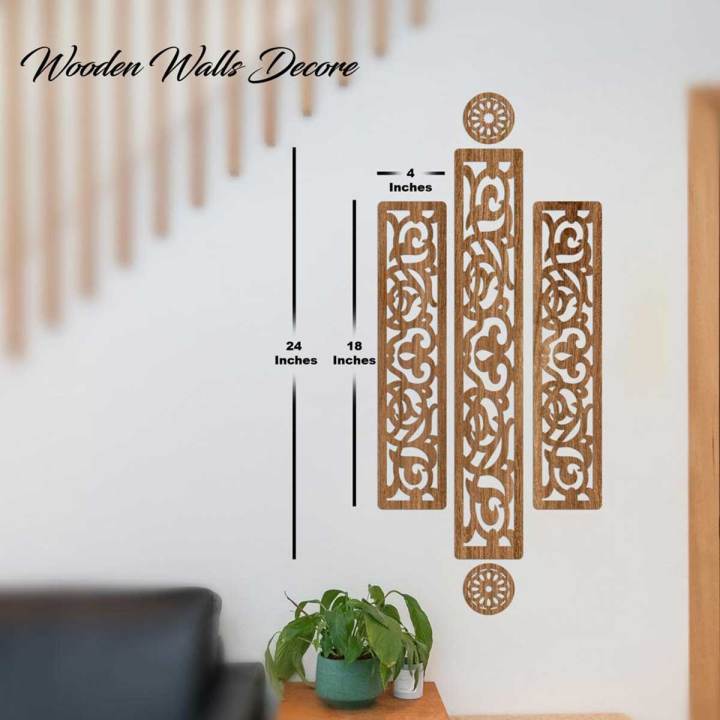Premium Quality Wooden Wall Art Piece & Wall Decoration Pack of 05