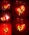 Sweet Love Heart Shape Gift Box With Ribbon Red .. 