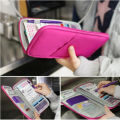 Portable Travel Passport Card Closure Document Organizer Zipper Bag Travel Wallet Women and Men. 