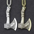 Double Rune Wolf And Raven Slavic Amulets Talismans Viking Odin Handle Axe Necklaces Pendants Norse Vikings Jewelry. 