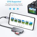 Beikell SD Card Reader, USB C SD, Micro SD Card Reader USB 3.0 Memory Card Adapter - Supports SD, SDXC, Micro SD, Micro SDXC, SDHC, MMC, RS-MMC, Compatible with MacBook Pro/Air, iPad Pro, Galaxy etc. Grey. 