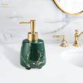 Bathroom Counter Ceramic Liquid Soap Dispenser 260ml Pump Bottle Refillable for Women and Men. 