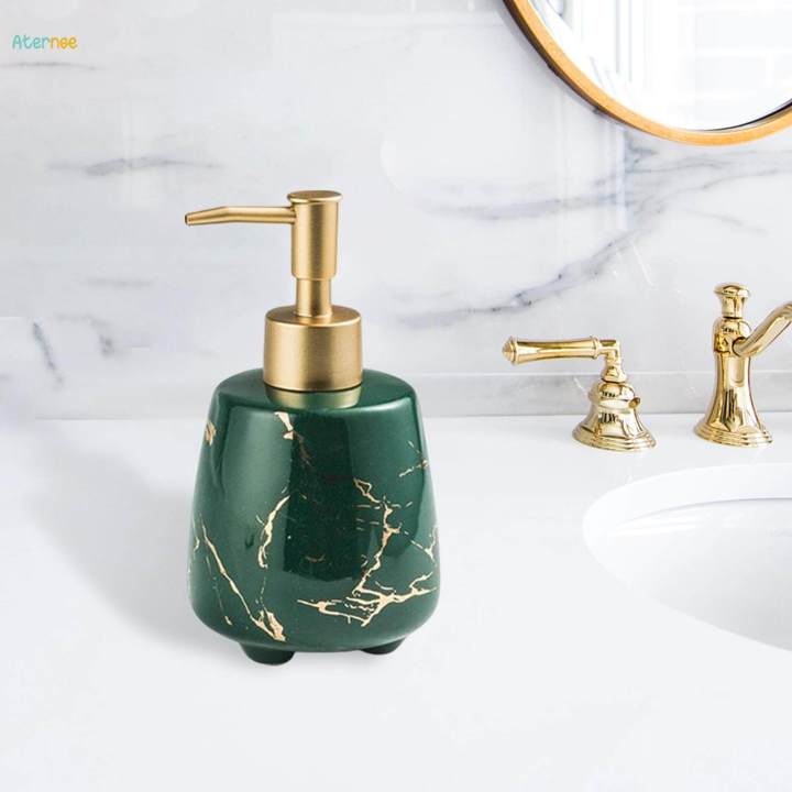 Bathroom%20Counter%20Ceramic%20Liquid%20Soap%20Dispenser%20260ml%20Pump%20Bottle%20Refillable%20for%20Women%20and%20Men%20-%20Image%203