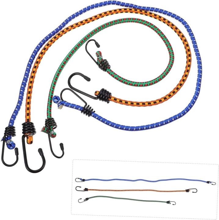 6.5mm Thick Road MTB Luggage Stacking Ropes For Bike Roof Rack Strap Hooks Traveling Cycling Bicycle motor cycle Bungee Cords Elastic Cord Strap Tie Fixed Band Hook Bike Rope