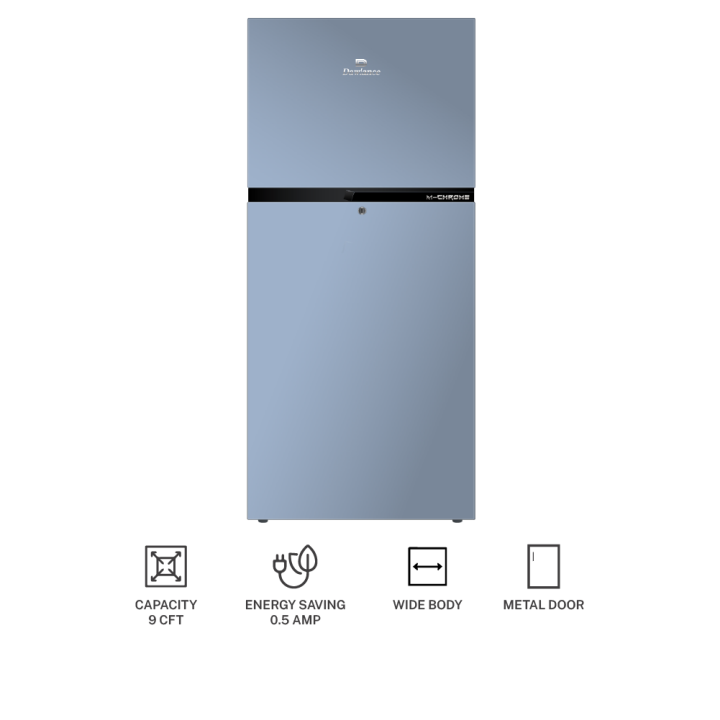 Dawlance%20Refrigerator%209149%20M-Chrome/Metallic%20Silver/9%20CFT/12%20Years%20Warranty/Small/Fridge/Freezer%20-%20Image%209