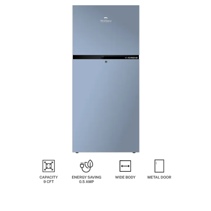 Dawlance%20Refrigerator%209149%20M-Chrome/Metallic%20Silver/9%20CFT/12%20Years%20Warranty/Small/Fridge/Freezer%20-%20Image%209