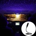 Car Ambient Light Car Starry USB Modified Roof Interior Decor Light Star Sky Ceiling Projector Free Installation Atmosphere Lamp-white. 