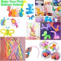 100 Pieces BirthDay Party Event Balloon Animal For BackDrop Decoration with Free Air Pump/Kids Fun Activity Balloons Shapes/Twisting Long Balloons/Twist Balloons. 