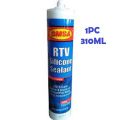 RTV Silicone Sealant, High-Temperature Silicone Sealant Weatherproof Silicone Sealant,1PC OF GMSA RTV Silicone Sealant Clear 310ml. 