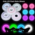 4pcs LED 70mm 68mm 64mm 60mm 62mm Flash Wheel 80mm 76mm 72mm Roller Wheels Parts Outdoor Inline Skates. 