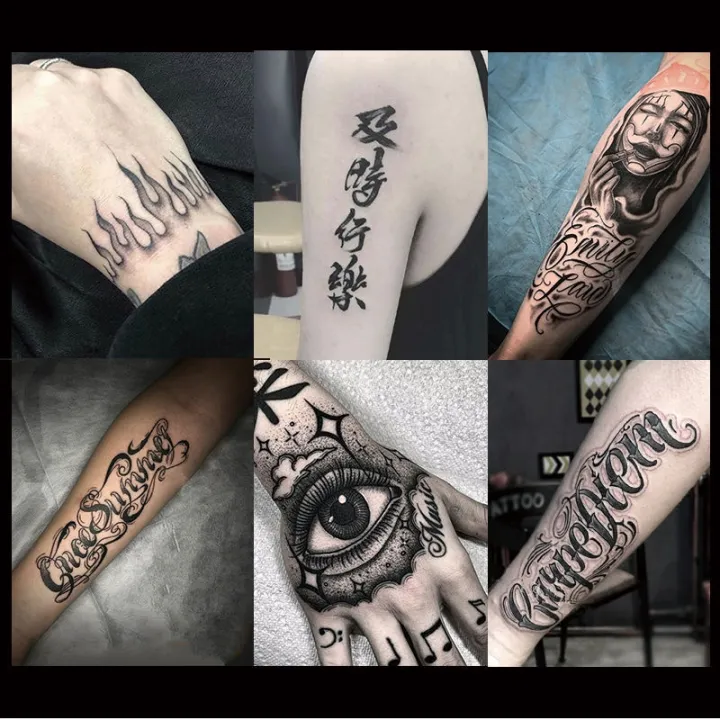 Itim%20na%20Naka-istilong%203D%20Bagong%20Man's%20Half%20Sleeve%20Arm%20Temporary%20Totem%20Tattoo%20Stickers%20Mechanical%20Body%20Art%20Tatoos%20para%20sa%20Boys%20Mens%20Armband%20-%20Image%202