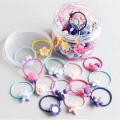Pack of 40 Pieces – Girls Cute Hair Rubber Bands Pack Flower Hair Accessories Gift Box. 