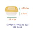 Food Storage Containers With Airtight Lid BPA-Free Freezer Microwave Dishwasher Safe 6 Pcs Set of 500ml Each Small Size Color May Vary. 