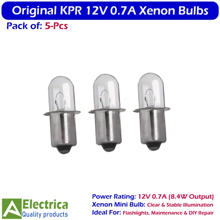 5pcs%20KPR%2012V%200.7A%20OEM%20Xenon%20Flashlight%20Bulb,%20Original%20KPR%200IGAWA%20XPR12%20Miniature%20Replacement%20for%20Work%20Lights%20and%20Emergency%20Lamps%20by%20Electrica%20-%20Image%204
