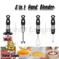 New Hand Blender Set 5 in 1 - 4 in 1 - 3 in 1 With Beater 3000W & 1500w & 800W & 600W & 500 and 350 Watts single & Double speed  Stainless Steel Immersion Blender - Egg beater and Milk Frother - Chopper and 600ml Beaker with Lid - Juicer Machine - kitchen. 