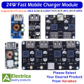 12v Battery to 24W Fast Mobile Charger Module QC2.0 QC3.0 DC-DC 1 2 4-Channel Fast Charging Module for Solar Battery tobMobile Charger DC 6-32v to 3-12v XFW-KC24 by Electrica. 