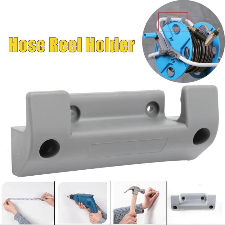Grey Hose Reel Tools DIY Holder Wall Mounted Garden Hose Hanger Pipe Holder PVC Material