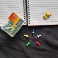 38 Pcs Multicolor push Pins for soft board/push drawing pins for Notice Board. 