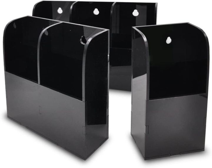 Wall%20Mount%20Remote%20Control%20Holder%20Clear%20Acrylic%20Media%20Organizer%20Storage%20Box%20Coffee%20Table%20and%20Nightstand%20Convenient%20Remote%20Control%20Caddy%20%E2%80%A6%20(One/Two/Three%20Compartments%20Black)%20-%20Image%206