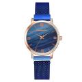 Luxury Fashion Magnetic Women Watches Rose Gold Stainless Steel Mesh Strap Ladies Quartz Wristwatches Minimalist Female Clock. 