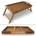 BAMBOO WOOD BED TRAY USEFUL BREAKFAST LAPTOP DESK TEA FOOD SOFA BED TRAY PICNIC STUDYING TABLE. 