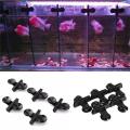 Aquarium Fish Tank Divider Clips Black with Suction Cup Plastic Sheet Holder for Fish Tank ( 2 Pieces ). 
