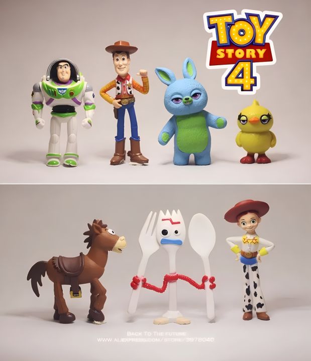 Disney Toy Story 4 Woody Buzz Lightyear 4-7cm 7pcs/set Action Figure Anime Decoration Collection Figurine Toy Model For Children PCardiaCP