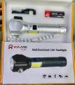 Ruilang Multifunctional High Power Telescopic Rechargeable Torch With RGB LED Flashlight Can be used as a Powerbank For Policing Hiking Camping (RL-233). 