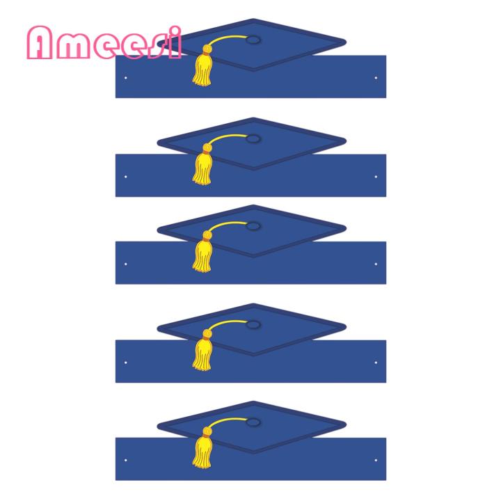 Adjustable Size Hats 5 Pcs Graduation Party Doctor Hats Unisex Disposable 3d Design Adjustable Size for Bachelor Master Ceremony Perfect Photo Prop for Academic Cap Paper Hats