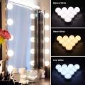 Vanity Light LED Bulbs for Makeup Mirror Stand | 10 Bulbs with 3 Light Modes. 