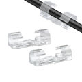 40 Pieces Self-Adhesive Cable Clips Organizer - Transparent, Cord Management, Easy Installation. 