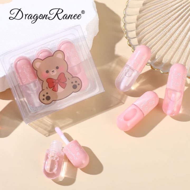 3Pc Set Of  Lip Plumper, Moisturizing Lip Gloss Set, Non-fading Lip Stain, Mirror Lipstick