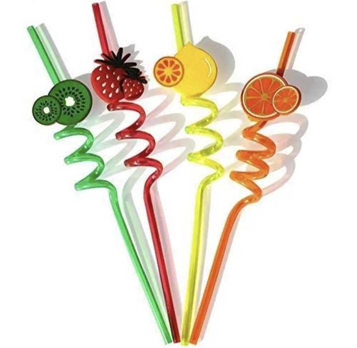 New Reusable Spiral Straw for Kids & Party Useful for Juice Drinks Mock ...