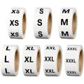 New 500 s/roll Size White Paper 1inch Stickers Adhesive Labels for Supermarket Clothes Hat Size S/XS/M/L/XL/XXL Sealing Sticker. 