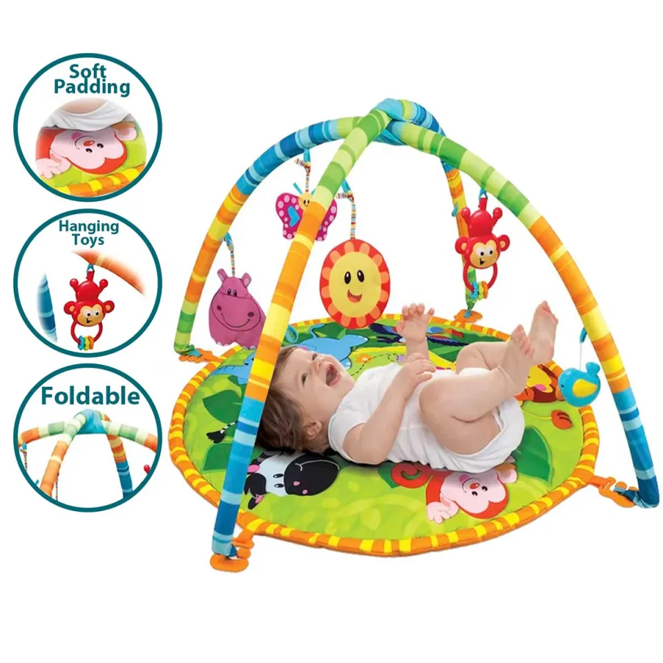 Baby Play Mat with Hanging Rattles For kids Indoor Games Baby