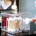 Cotton Bud Holder, Clear Acrylic Cotton Pad Holder Cotton Wool Holder, Cotton Bud Dispenser. 